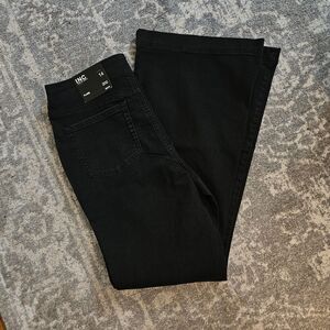 INC Deep Black Flare Pull One Jeans Size 14 NWT
